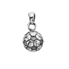 Vedhæng - fodbold 8 mm i sølv med kæde
