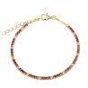 Armbånd med farvede zirkoniaer - Pink Tennis - 5223