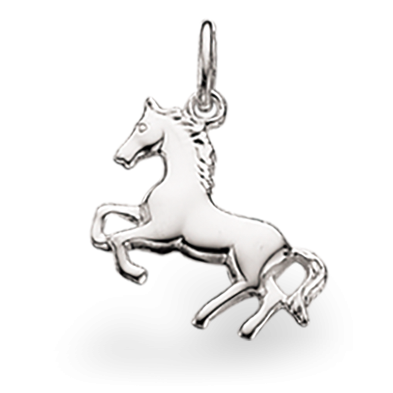Vedhæng - hest i sølv med kæde - 201332