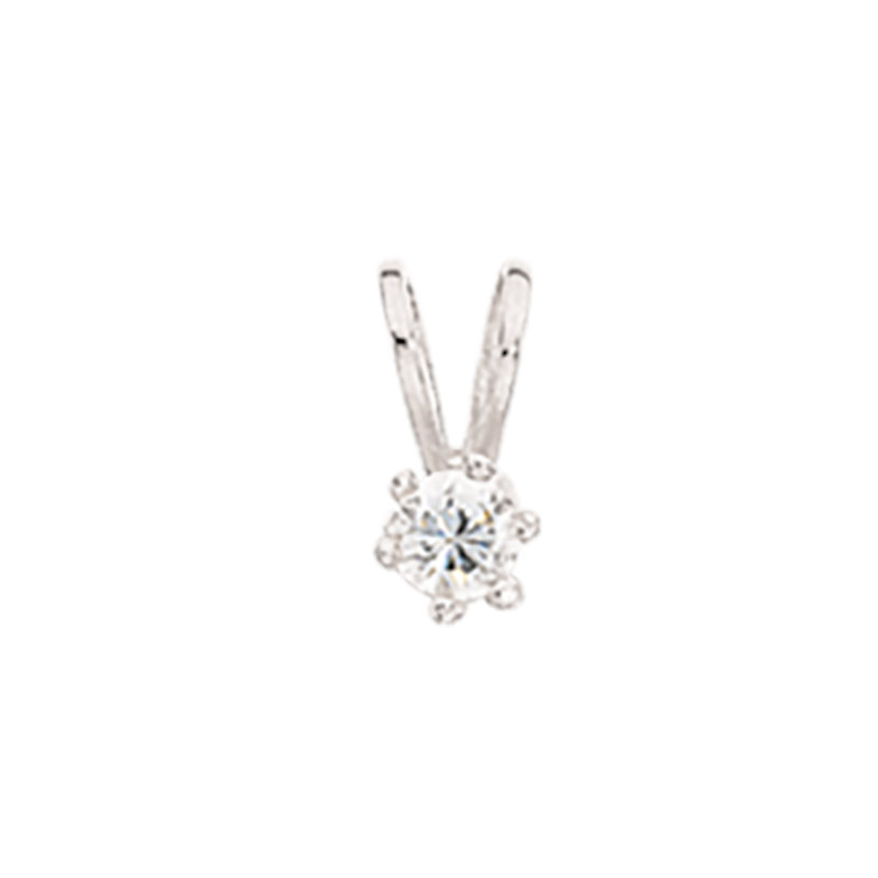 Vedhæng med zirconia 4 mm med kæde - 200392 Vedhæng med zirconia 4 mm med kæde - 200392