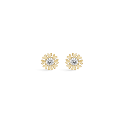 Ørestikker i 8kt. guld - Blomst af 8 hjerter med zirkonia  - 60242053