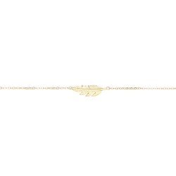 Guld armbånd 8 kt. med fjer - 602353