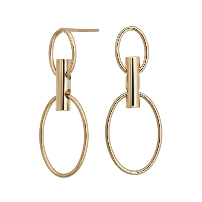 Ørehængere i 8kt. - Cirkler -  3821193