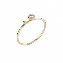Guld ring med 0,08 brillanter