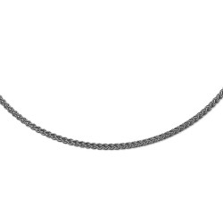 Rustik let oxideret Sølv armbånd - 18,5cm - 16606