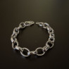 Sølv armbånd med kraftige ovale led - 20cm