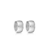 Sølv knækcreoler - blanke - 500013