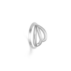 Sølv ring med dråbe mønster - 500108