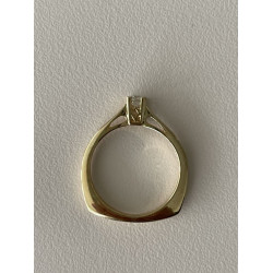 14 kt. guldring i smuk fatning med brillant 0,15 ct w/si - 500-rombe-FB - 2