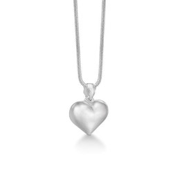 Hjerte vedhæng i sølv med inkl. sølv kæde - 45cm - 244410K