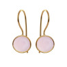 Øreringe i forgyldt sølv med lys pink krystal - 5045-2-112
