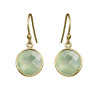 Øreringe i forgyldt sølv med Prehnit - 5147-2-116