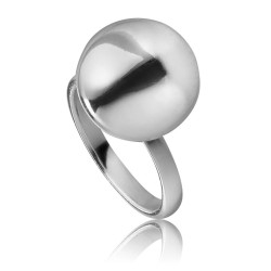 Sølv ring med kugle 15mm