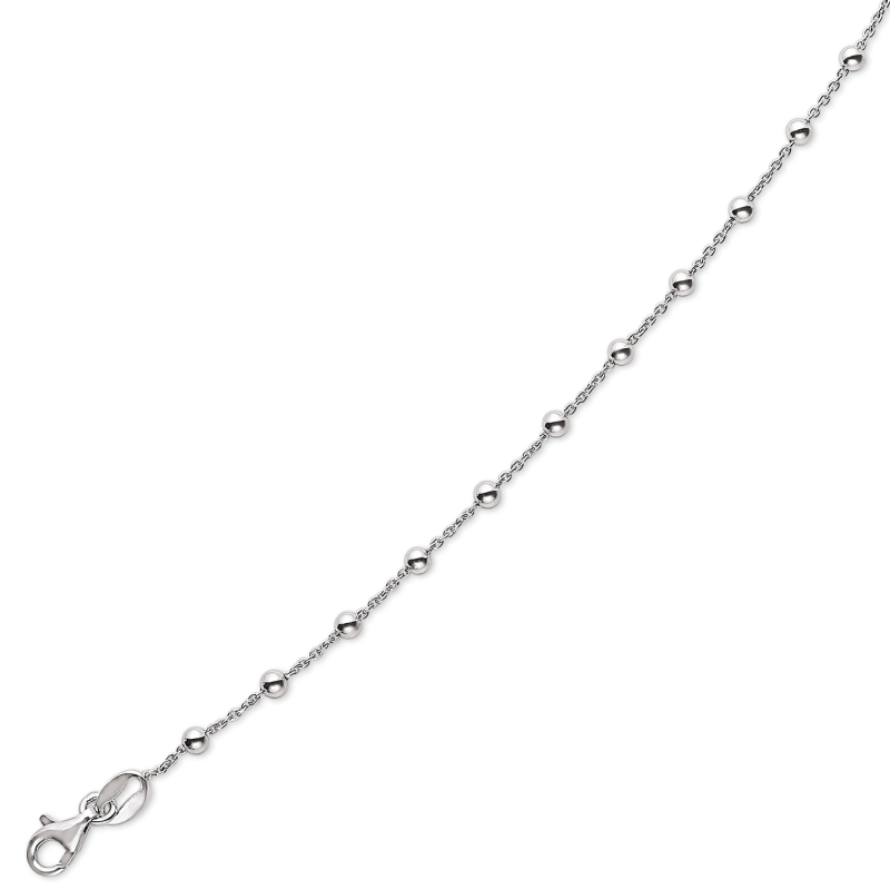 Armbånd i sølv med 14 kugler