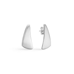 Sølv øreringe med blank overflade - 368813B