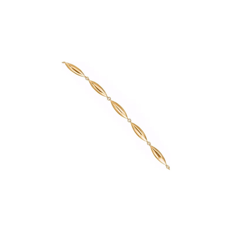 Armbånd i 8 kt guld - 8 aflange led Armbånd i 8 kt guld - 8 aflange led