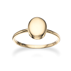 Ring 8 kt rødguld - blank oval