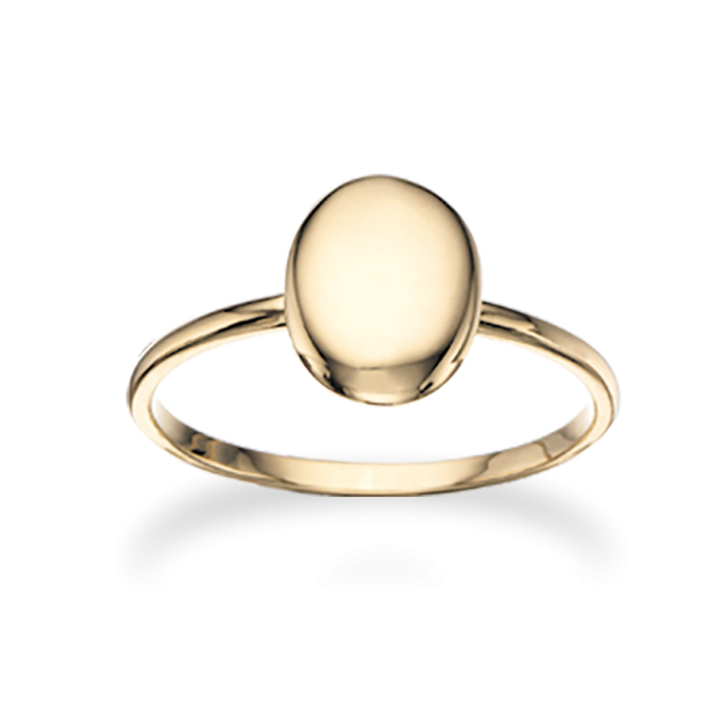 Ring 8 kt rødguld - blank oval