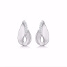 Ørestikker i sølv med zirkonia 8x14mm