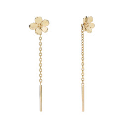 Ørering 8 kt. guld med blomst - 3091302