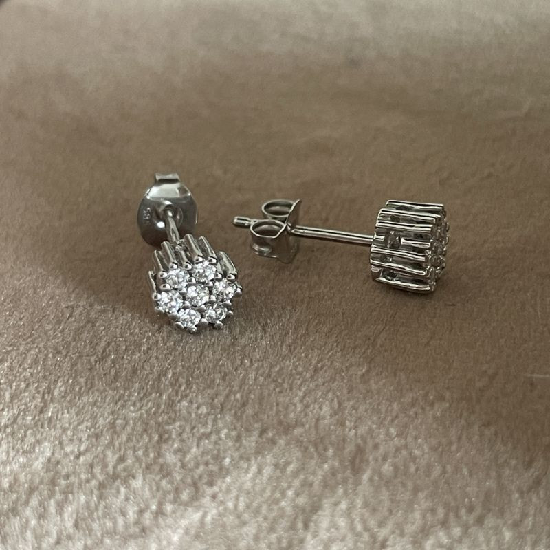 Ørestikker 14 kt. hvidguld med brillanter 0,21 ct. W/SI 1