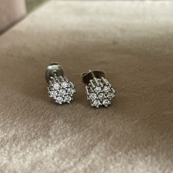 Ørestikker 14 kt. hvidguld med brillanter 0,21 ct. W/SI 2