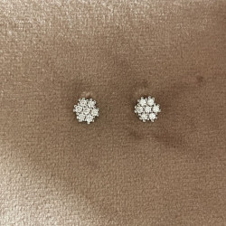 Ørestikker 14 kt. hvidguld med brillanter 0,21 ct. W/SI 4