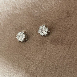 Ørestikker 14 kt. hvidguld med brillanter 0,21 ct. W/SI 5