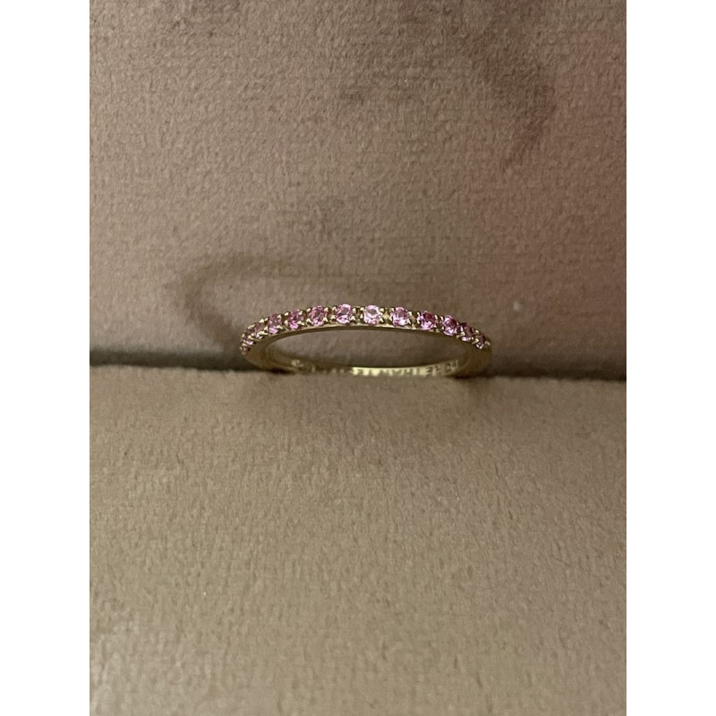 Alliancering 8kt. guld med pink safir - str. 52