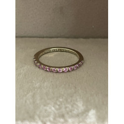 Alliancering 8kt. guld med pink safir - str. 52 2