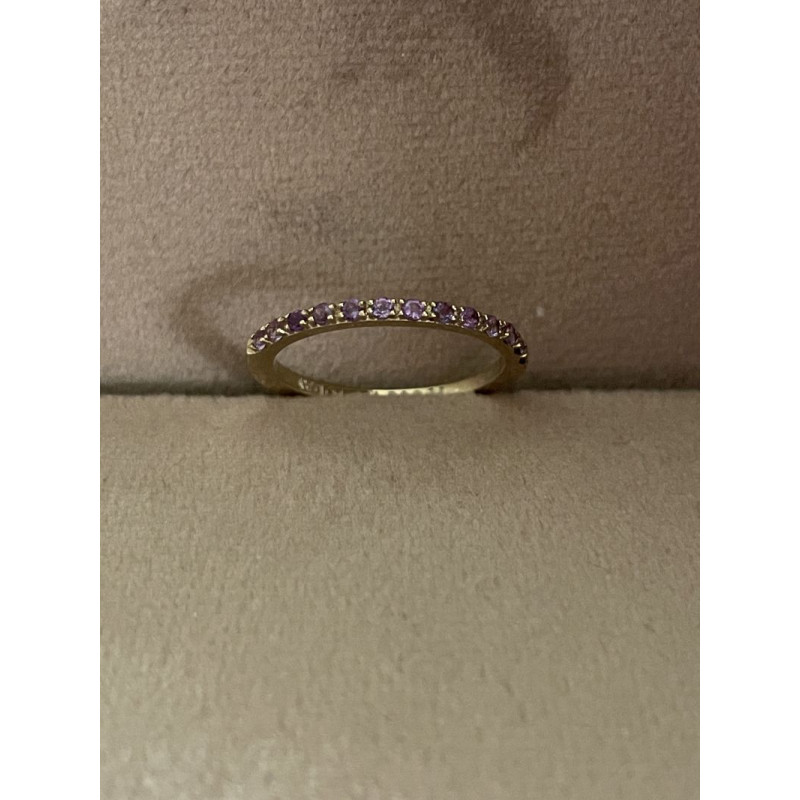 Alliancering 8kt. guld med ametyst - str. 52