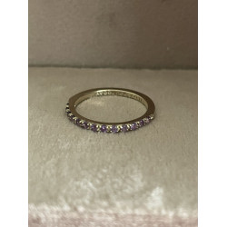 Alliancering 8kt. guld med ametyst - str. 52 2