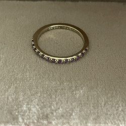 Alliancering 8kt. guld med ametyst - str. 52 3