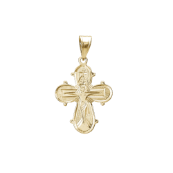 Dagmarkors 14 kt. rødguld, 17x20,5 inkl. forgyldt kæde - 1488006