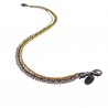 Sølv armbånd - 3 farvet - Diamond cut - 853257 - 1