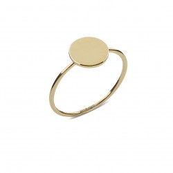 Guld ring med dot, 8 mm