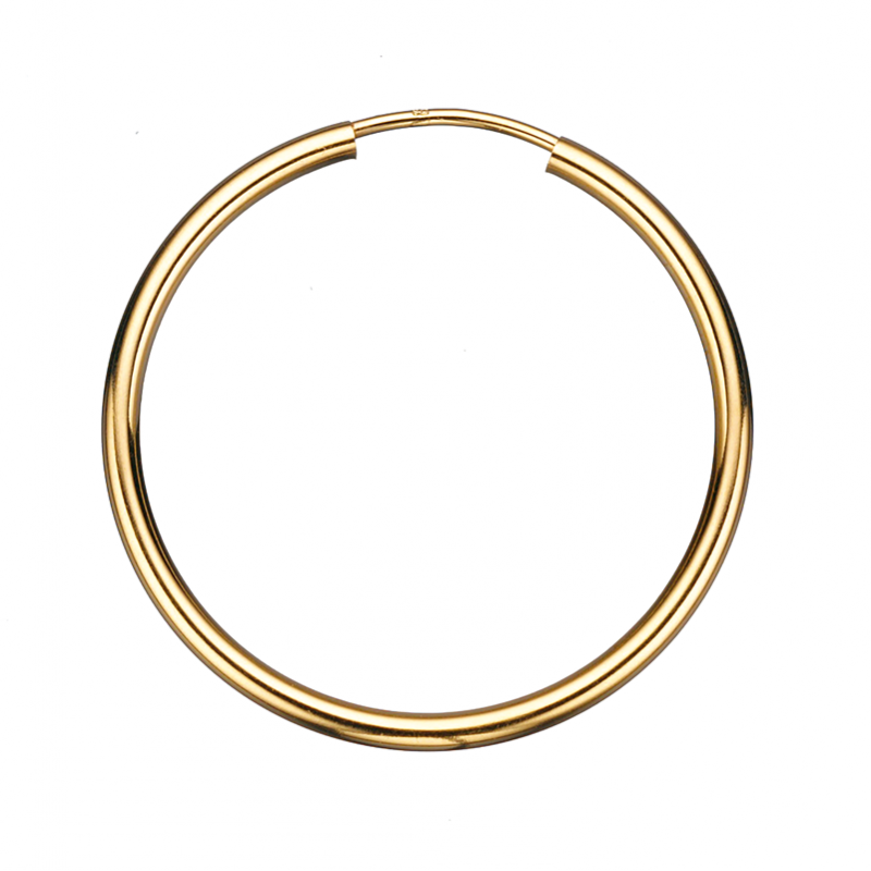 Guld ørecreoler 2,0 x 30 mm Guld ørecreoler 2,0 x 30 mm
