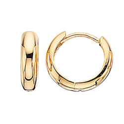 Guld clip-ørecreoler 3,1 x 12 mm