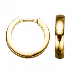 Guld clip-ørecreoler 3,0 x 14 mm
