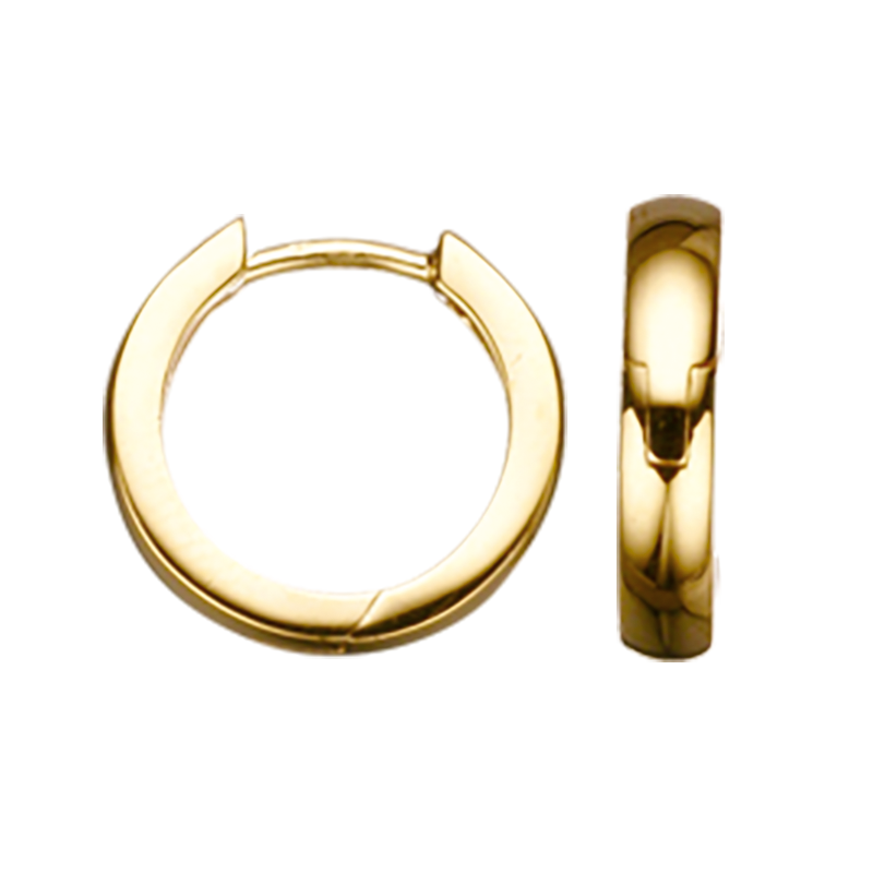 Guld clip-ørecreoler 3,0 x 14 mm Guld clip-ørecreoler 3,0 x 14 mm