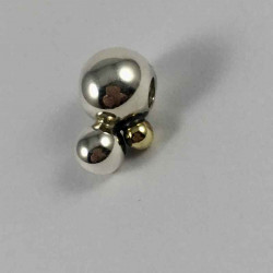Bubbles - Vedhæng med bobler i sølv og 14kt - 29-2-82 - P1
