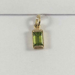 Square vedhæng 14 kt. m/ peridot - 79-6-33 - P1