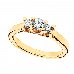 Zoya Ring 14 kt. Rødguld 0,46 H-W/SI - 7525,46