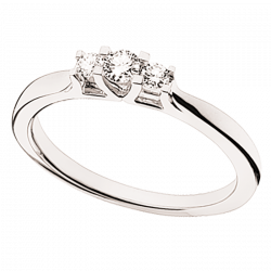 Zoya Ring 14 kt. Hvidguld 0,18 H-W/SI - 7526,18