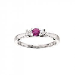 Zoya Ring 14 kt. Hvidguld 0,11 H-W/SI 0,24 Rubin - 7526R