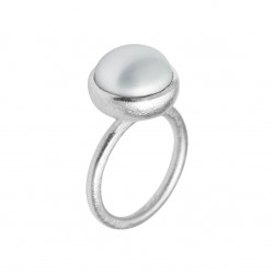 Ring i sølv med ferskvandsperle - 12 mm - 1660-1-900
