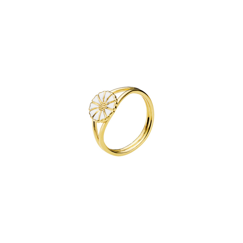 Marguerit ring i forgyldt sølv 9mm - 907009-M Marguerit ring i forgyldt sølv 9mm - 907009-M