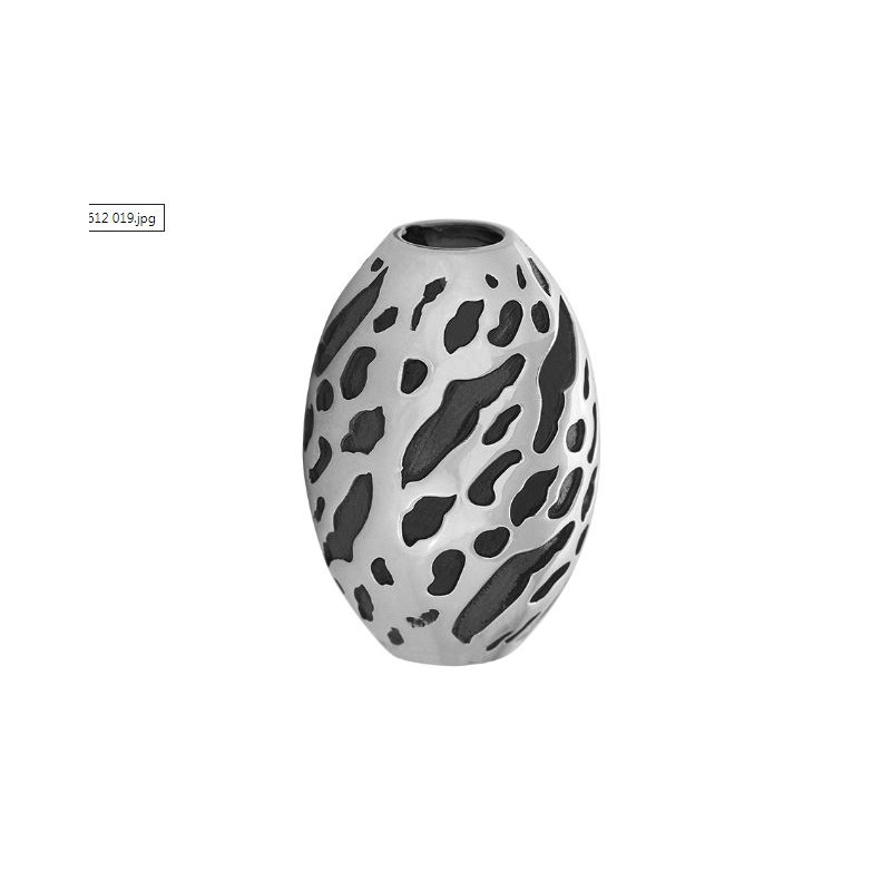 Siersbøl SHAPE sølv lås - "elipse" med Leopard mønster - 612 019