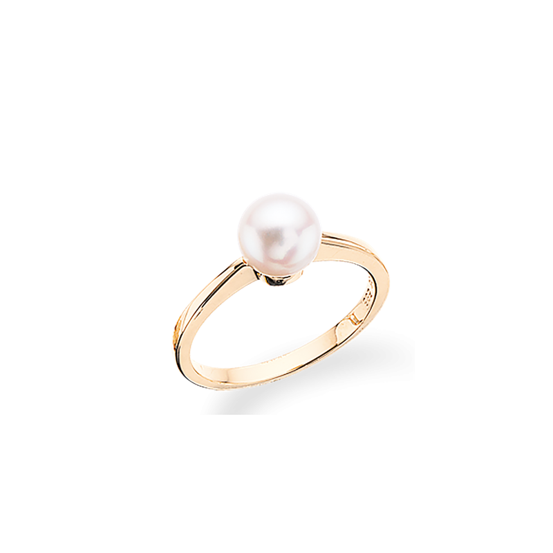 Ring 14 kt. rødguld med ferskvands perle - 708545 Ring 14 kt. rødguld med ferskvands perle - 708545