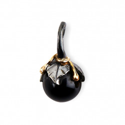 Vedhæng - Urban Leaf Drop Black Onyx 8mm - 5090184G
